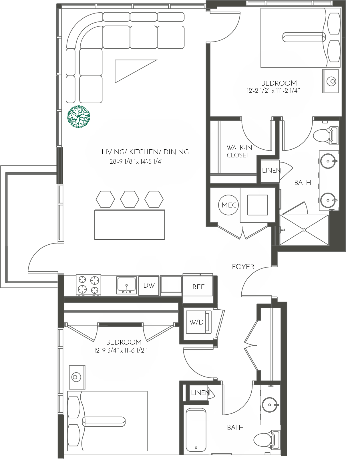 Floor Plans Two Light Luxury Apartments In Kansas City