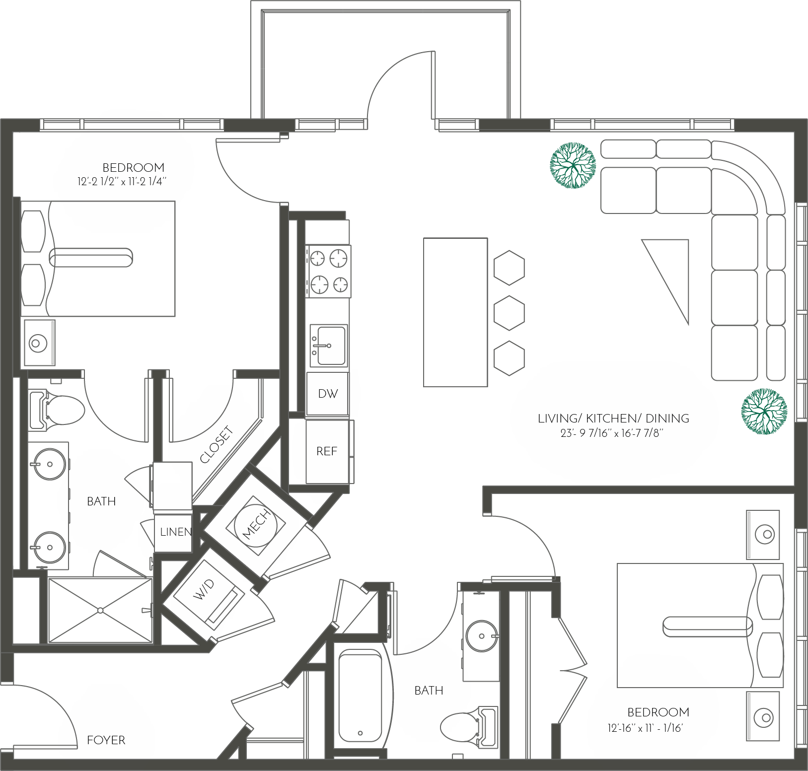 Floor Plans Two Light Luxury Apartments In Kansas City