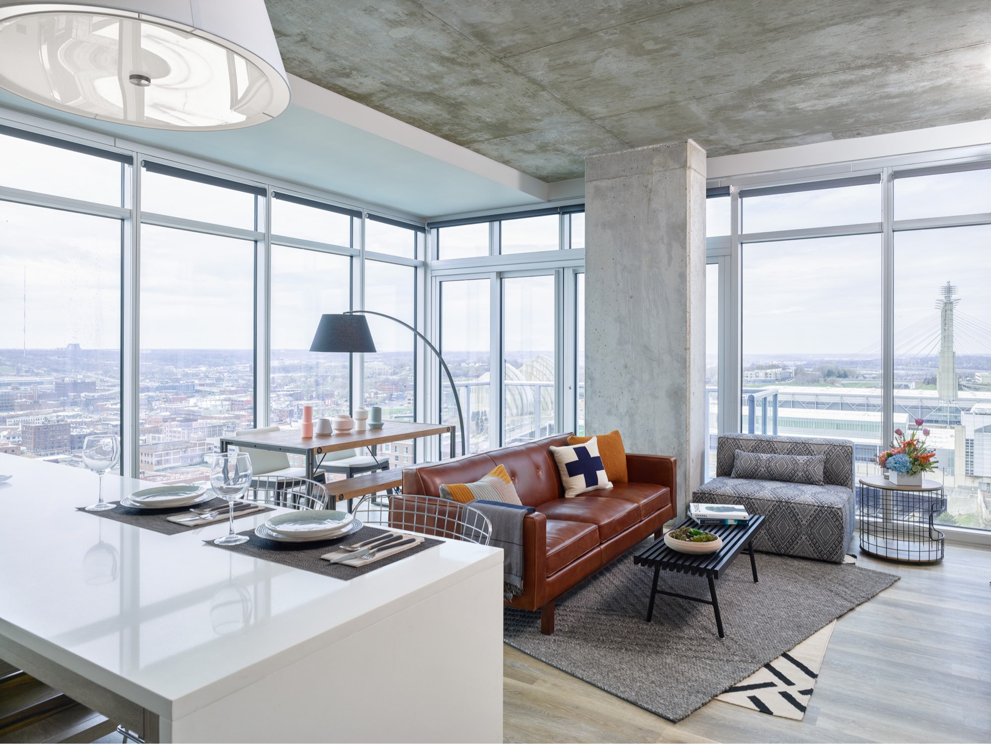 Two Light Luxury Apartments offers Floor-to-Ceiling Windows