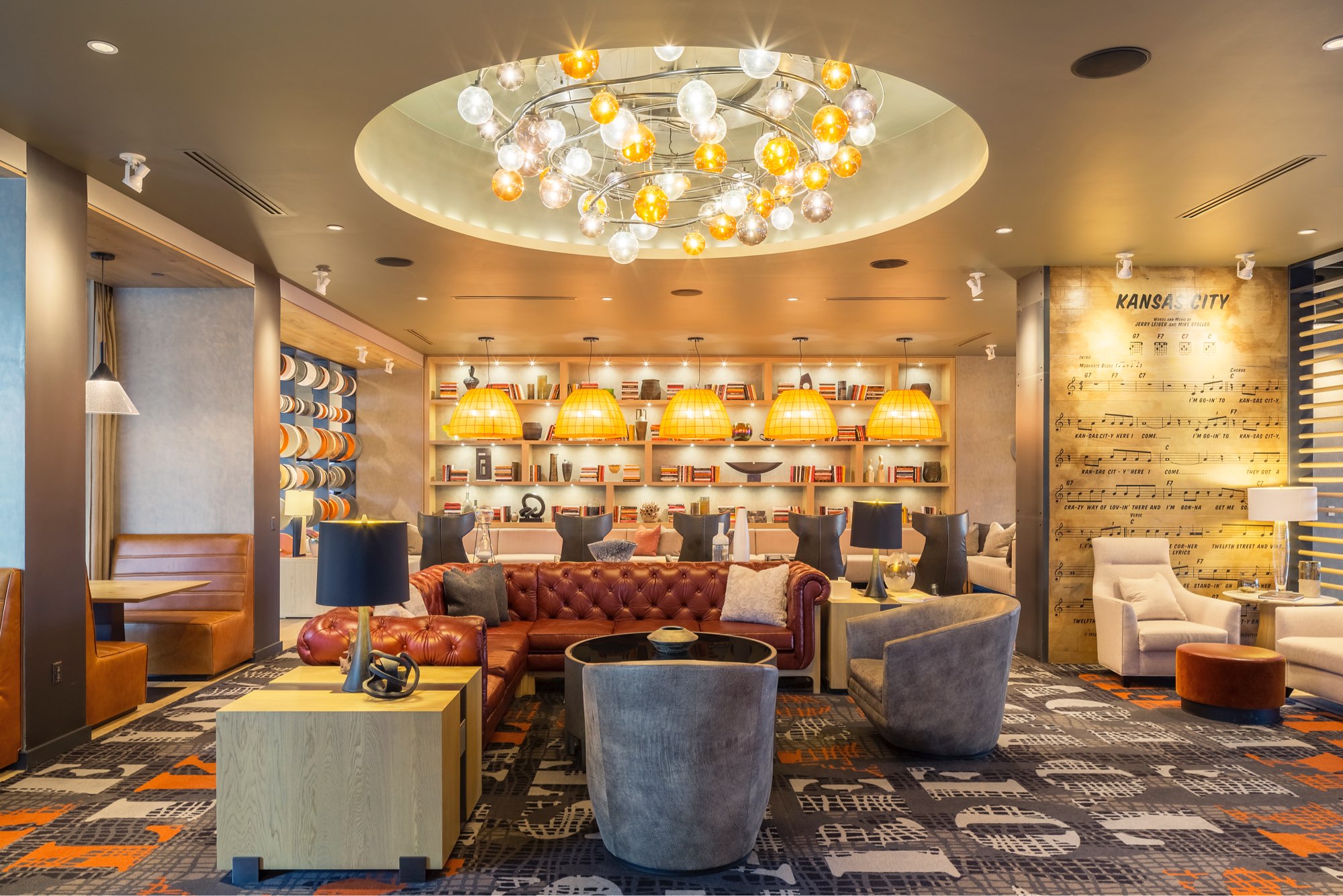 Gather with Friends in the Club Lounge at Two Light Luxury Apartments